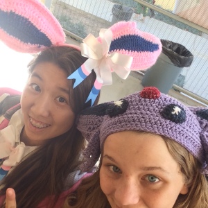 Crocheted Pokemon hats